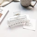 Luxury Women Fashion Simple Shark Clips Elegant Hollow Rectangle Large Claw Hair Clip for Girls