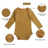 Infant ribbed bodysuits for boys and girls
