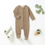 Bamboo knit baby romper footed suit