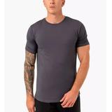 Summer hot sale solid color blank gym workout casual plus size short sleeve breathable t-shirt for men