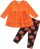 Pumpkin Bell Flare Bottom Halloween Set