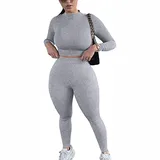 Trendy chic 2pc jogger suit set
