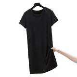 Ribbed Cotton T-Shirt Dress for Women