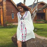 Rayon Embroidered Beach Coverup