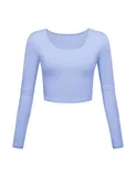 Poly/Spandex Crop Tops for Active Women