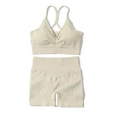 Solid Color Fitness Knitted Yoga Set