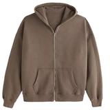 Top selling high quality custom logo plus size hoodies 100%  cotton french terry full zipper blank plain men pullover hoodie