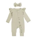 Embroidered Baby Romper with Zipper