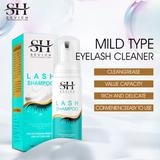 Make Your Own Organic  Vegan Friendly Eyelash Extension Cleanser Foam Private Label Lash Shampoo Brush