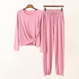 2022 Summer Ladies Long Sleeve Pyjamas Loungewear Sets RTS Women modal Pajamas