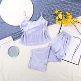 sexy lace pajama sets backless suspenders and pants silk two pieces suits casual leisure wear summer sleepwear