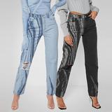 Straight Leggings Womens Clothing 2021 Jeans Tie Dye Women's Trousers & Pants