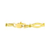 10K Yellow Gold Round Cut Diamond Open Link Bracelet (0.06 cttw, I-J Color, I2-I3 Clarity)