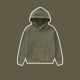 Washed Middle And Large Children's Padded Solid Hoodie