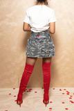 Women's Casual Camouflage Jeans Skirt