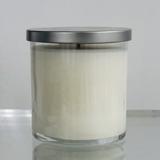 Private Label Candles Clear Glass Silver Lid