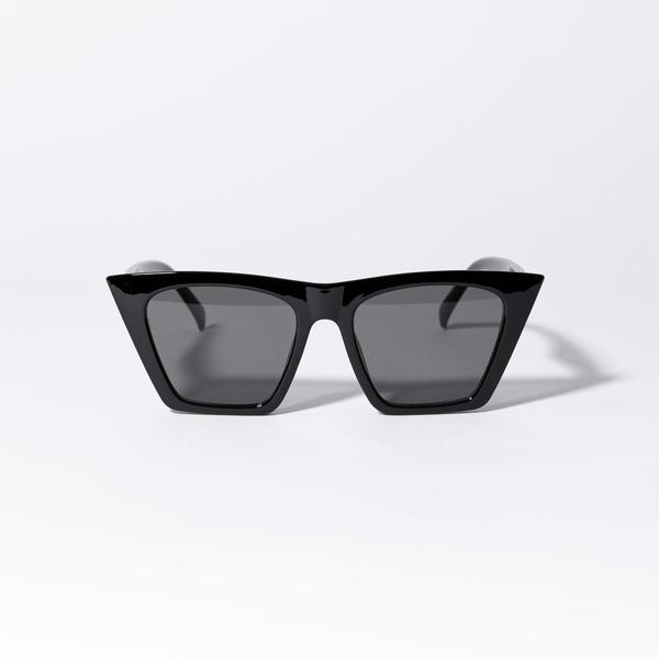 Oversized Cat Eye Sunglasses- Black